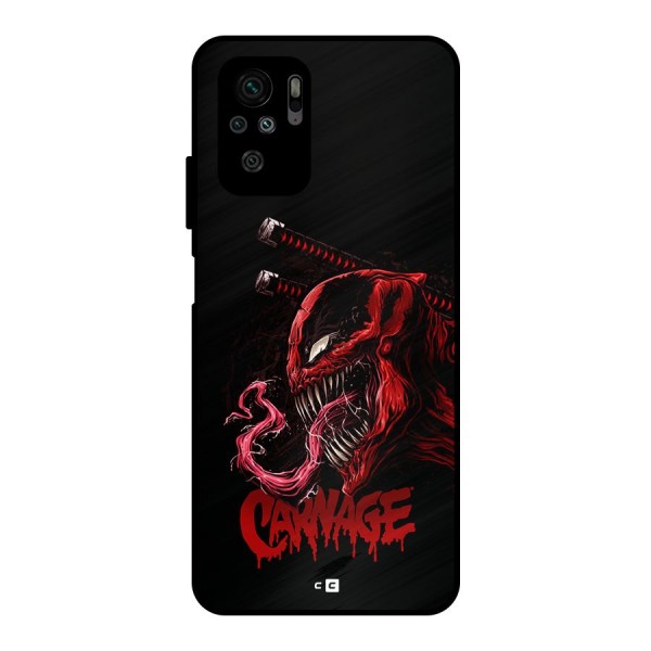 Hybrid Carnage Metal Back Case for Redmi Note 10