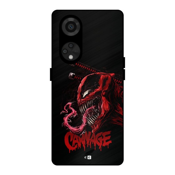 Hybrid Carnage Metal Back Case for Reno8 T 5G