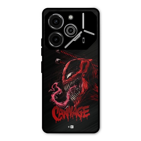 Hybrid Carnage Metal Back Case for Tecno Pova 6 Pro