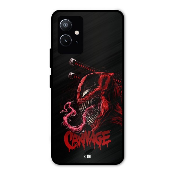 Hybrid Carnage Metal Back Case for Vivo T1 5G