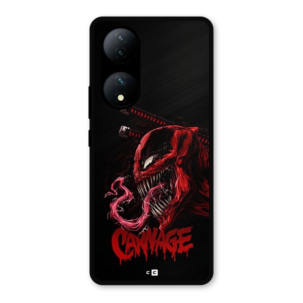 Hybrid Carnage Metal Back Case for Vivo T2