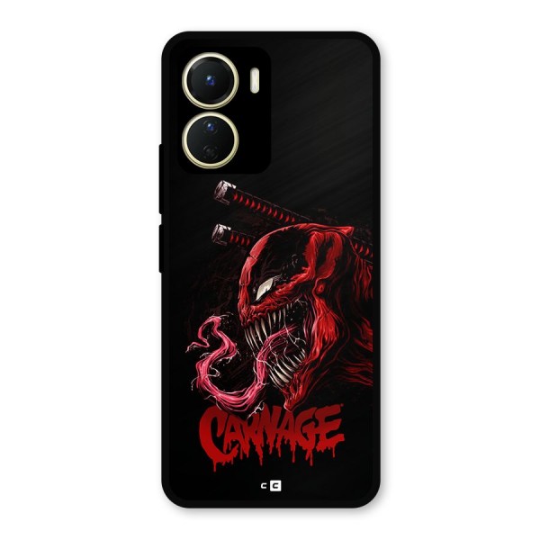 Hybrid Carnage Metal Back Case for Vivo T2x