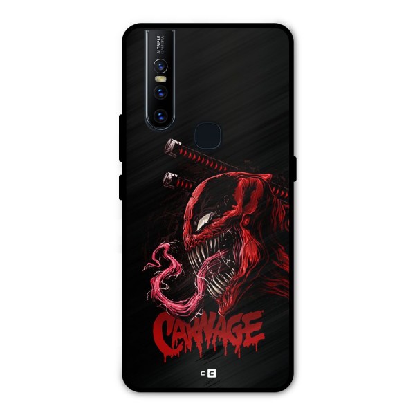 Hybrid Carnage Metal Back Case for Vivo V15