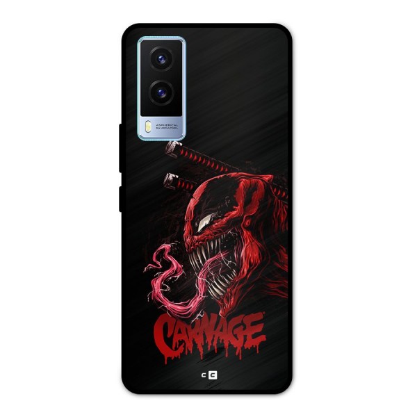 Hybrid Carnage Metal Back Case for Vivo V21e 5G