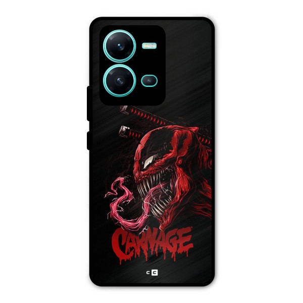 Hybrid Carnage Metal Back Case for Vivo V25