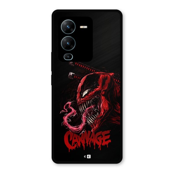 Hybrid Carnage Metal Back Case for Vivo V25 Pro