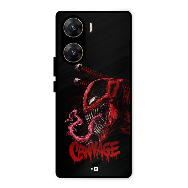 Hybrid Carnage Metal Back Case for Vivo V29e