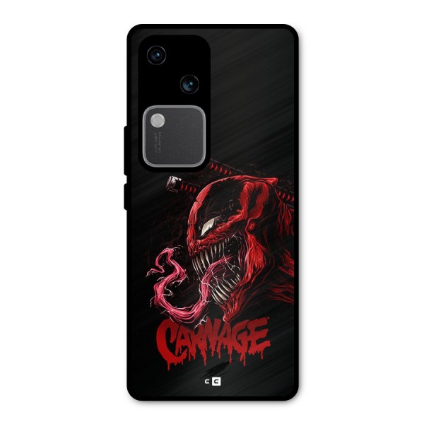 Hybrid Carnage Metal Back Case for Vivo V30