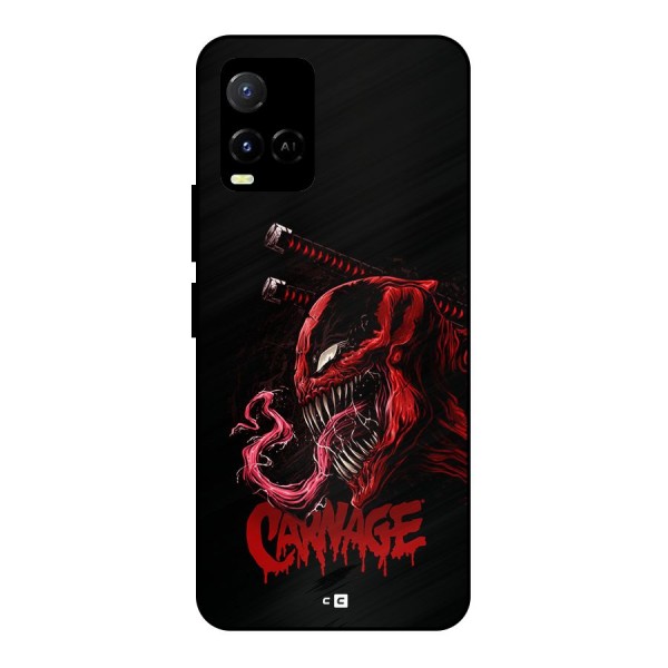 Hybrid Carnage Metal Back Case for Vivo Y21