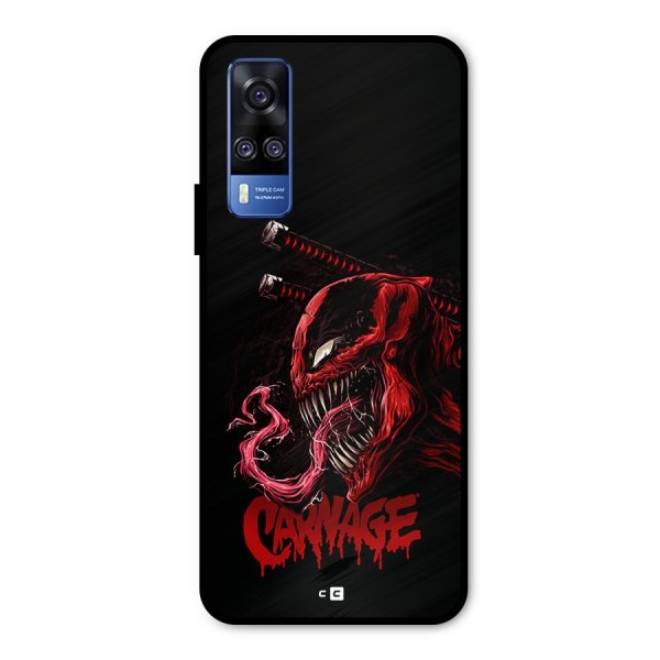 Hybrid Carnage Metal Back Case for Vivo Y31