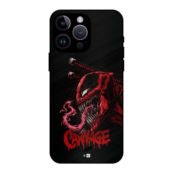 Hybrid Carnage Metal Back Case for iPhone 14 Pro Max