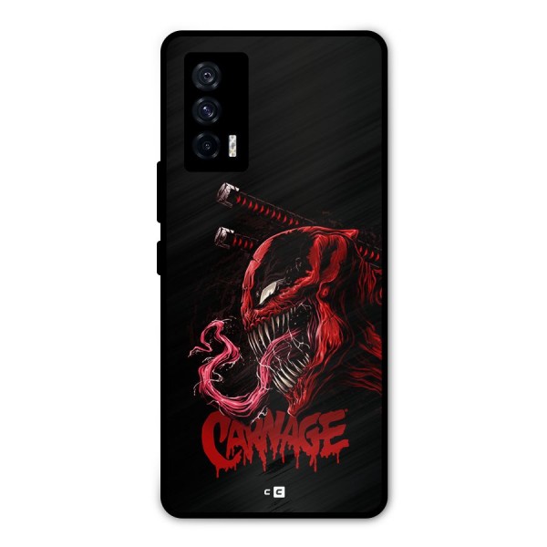 Hybrid Carnage Metal Back Case for iQOO 7 5G