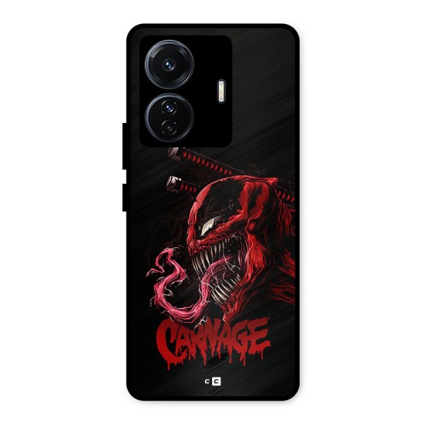 Hybrid Carnage Metal Back Case for iQOO Z6