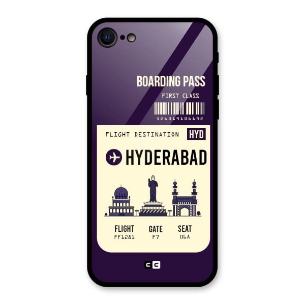 Hyderabad Boarding Pass Glass Back Case for iPhone 8