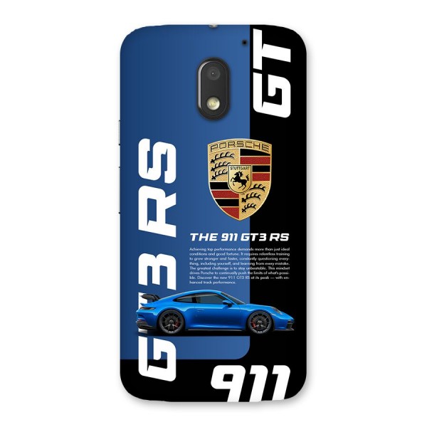 Hyper Car Back Case for Moto E3 Power