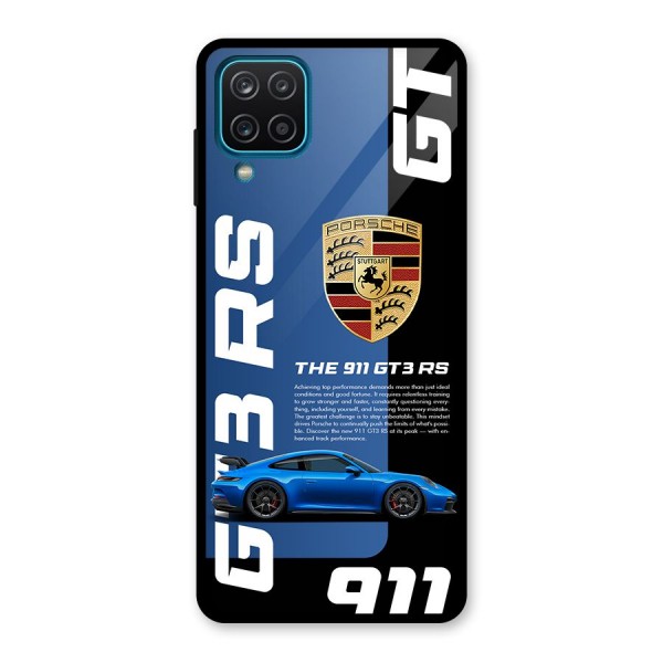 Hyper Car Glass Back Case for Galaxy A12