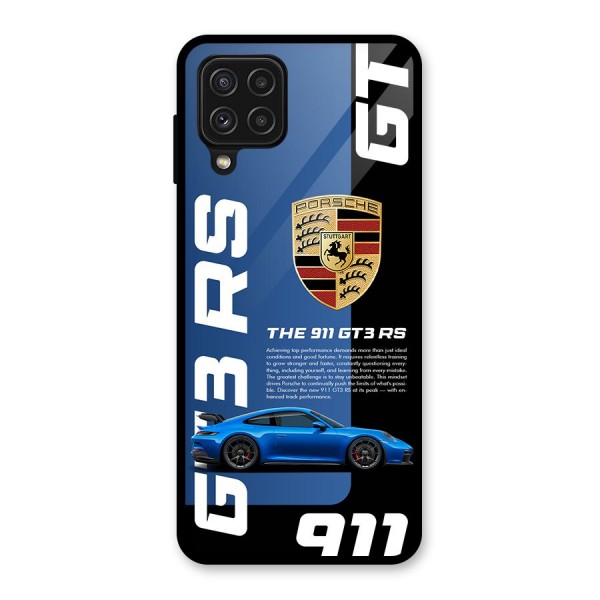 Hyper Car Glass Back Case for Galaxy A22 4G