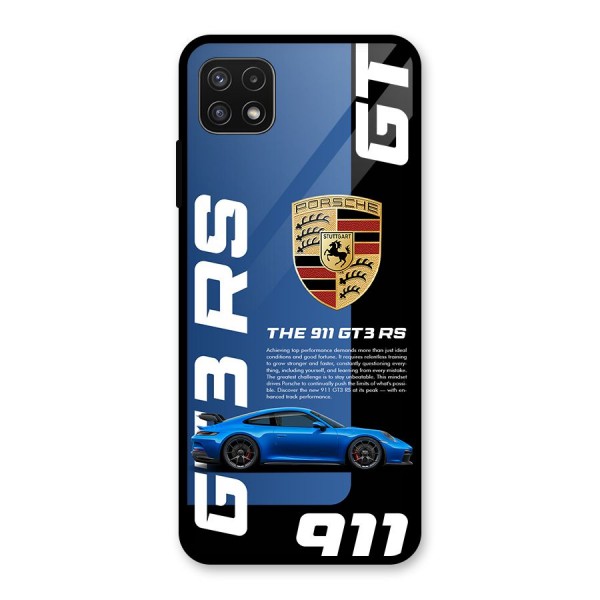 Hyper Car Glass Back Case for Galaxy A22 5G