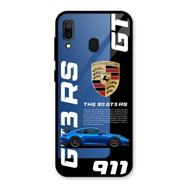 Hyper Car Glass Back Case for Galaxy A30