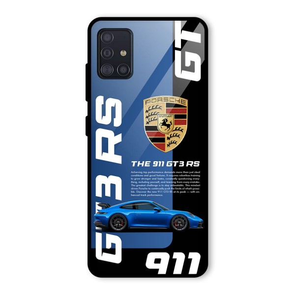 Hyper Car Glass Back Case for Galaxy A51