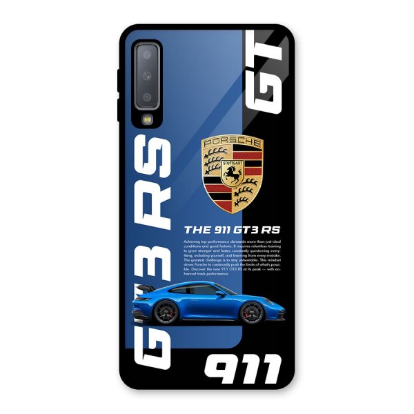 Hyper Car Glass Back Case for Galaxy A7 (2018)