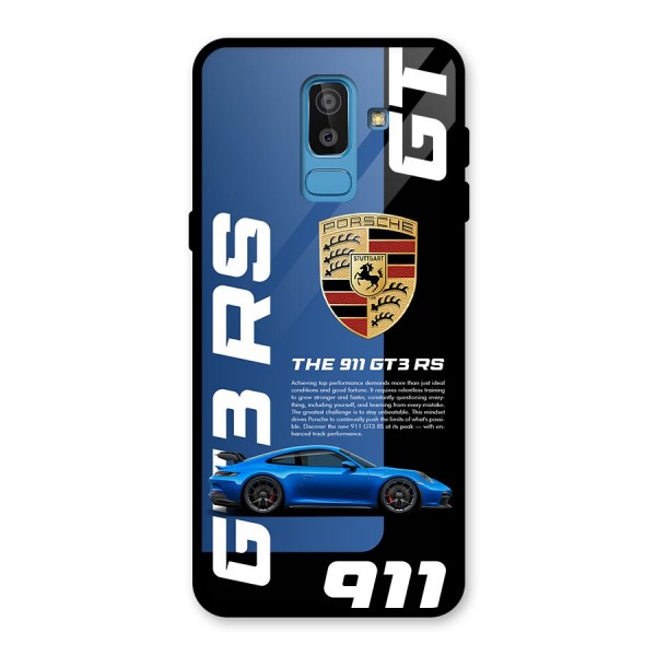 Hyper Car Glass Back Case for Galaxy J8