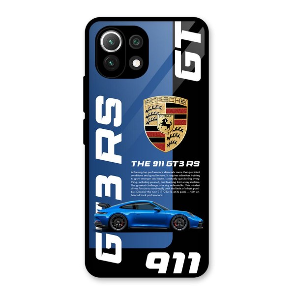 Hyper Car Glass Back Case for Mi 11 Lite