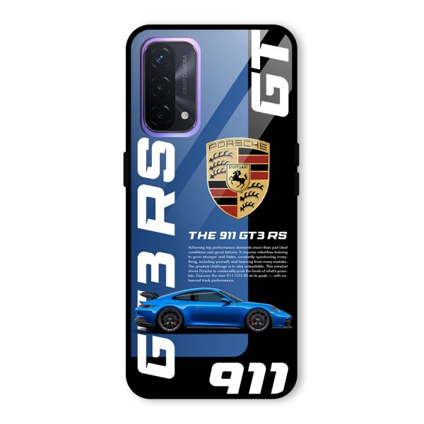 Hyper Car Glass Back Case for Oppo A74 5G