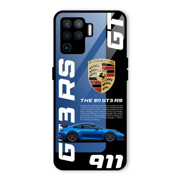 Hyper Car Glass Back Case for Oppo F19 Pro