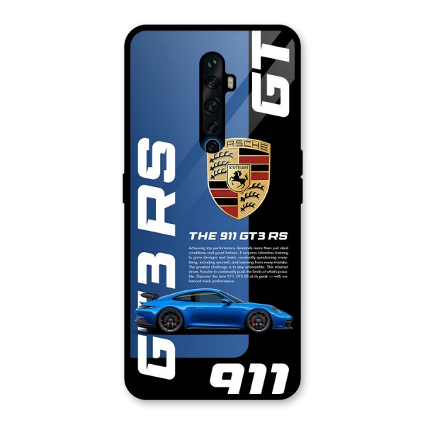 Hyper Car Glass Back Case for Oppo Reno2 F