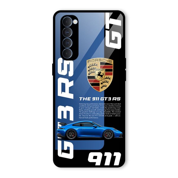 Hyper Car Glass Back Case for Oppo Reno4 Pro