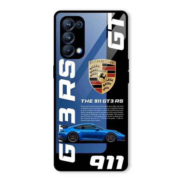 Hyper Car Glass Back Case for Oppo Reno5 Pro 5G