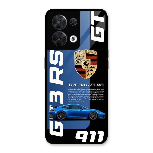 Hyper Car Glass Back Case for Oppo Reno8 5G