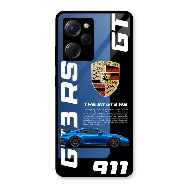 Hyper Car Glass Back Case for Poco X5 Pro