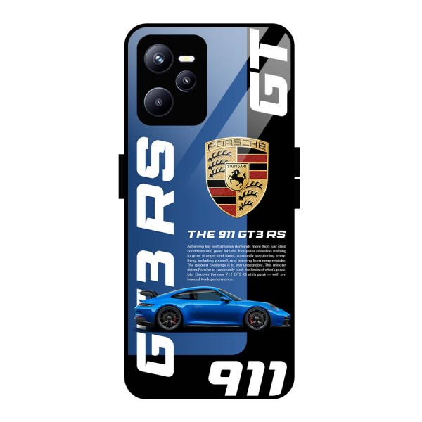 Hyper Car Glass Back Case for Realme C35