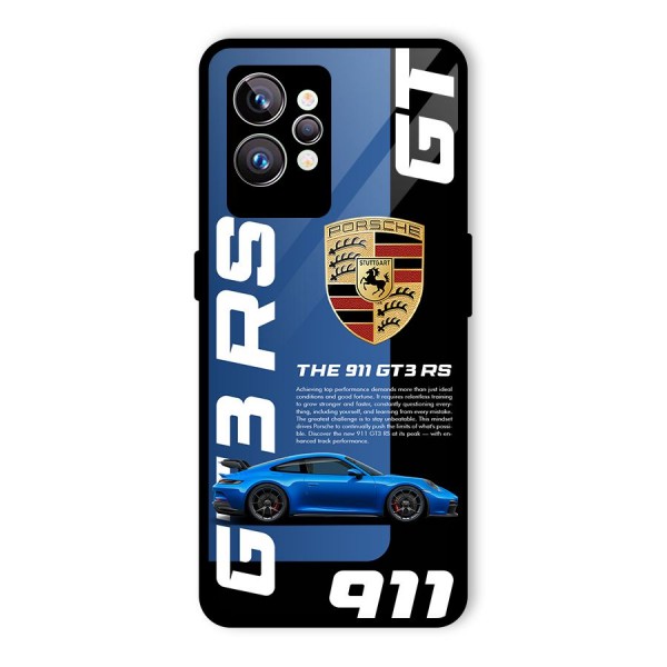 Hyper Car Glass Back Case for Realme GT2 Pro