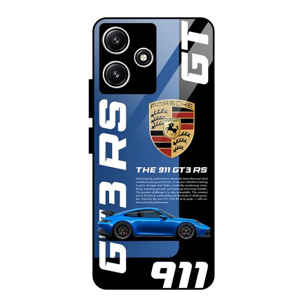 Hyper Car Glass Back Case for Redmi 12 5G