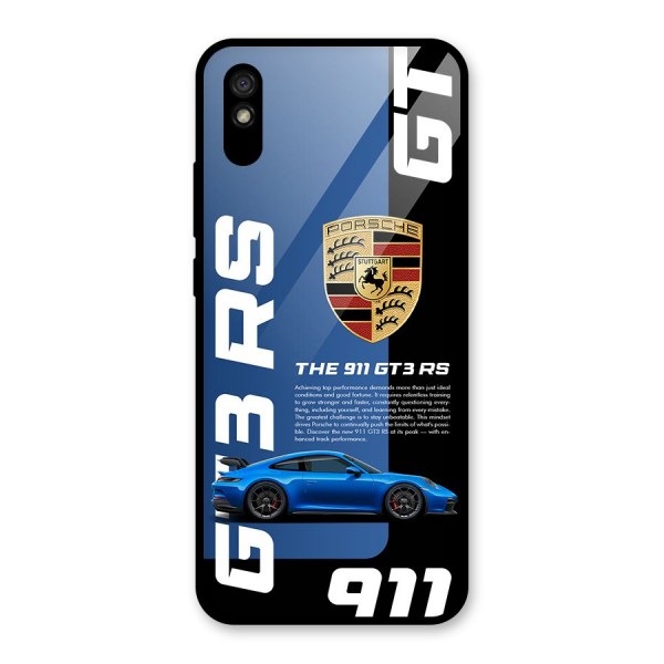 Hyper Car Glass Back Case for Redmi 9i