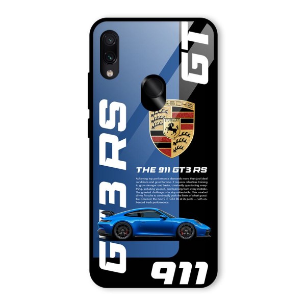 Hyper Car Glass Back Case for Redmi Note 7