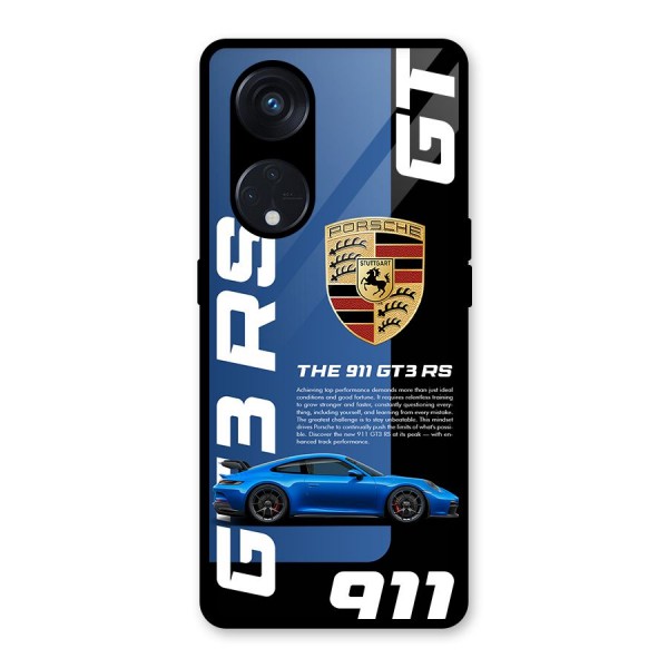 Hyper Car Glass Back Case for Reno8 T 5G