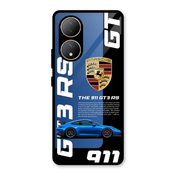 Hyper Car Glass Back Case for Vivo T2