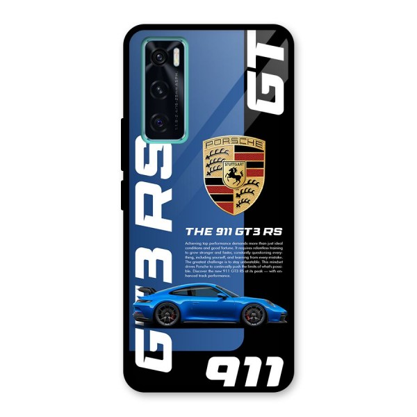 Hyper Car Glass Back Case for Vivo V20 SE