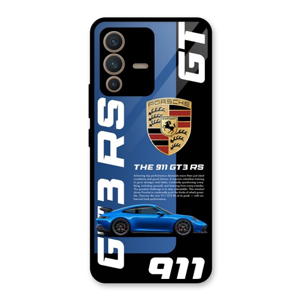 Hyper Car Glass Back Case for Vivo V23 5G