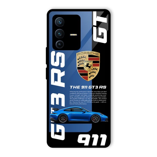 Hyper Car Glass Back Case for Vivo V23 Pro