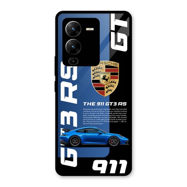 Hyper Car Glass Back Case for Vivo V25 Pro