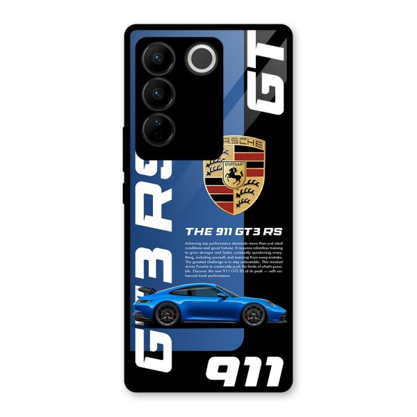 Hyper Car Glass Back Case for Vivo V27 Pro