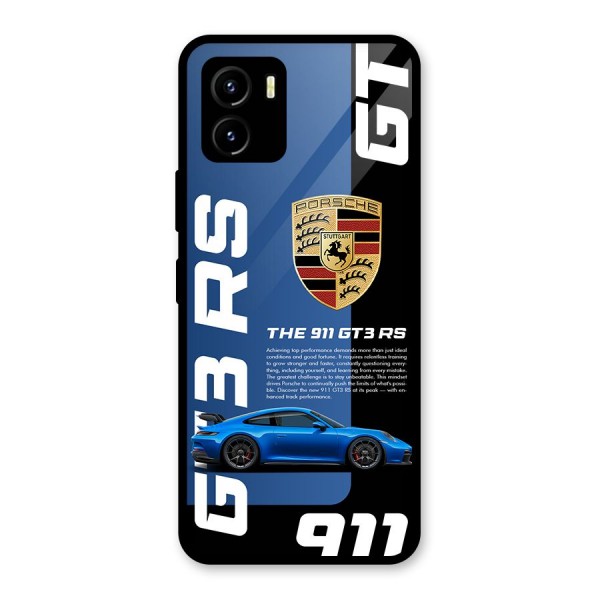 Hyper Car Glass Back Case for Vivo Y15s