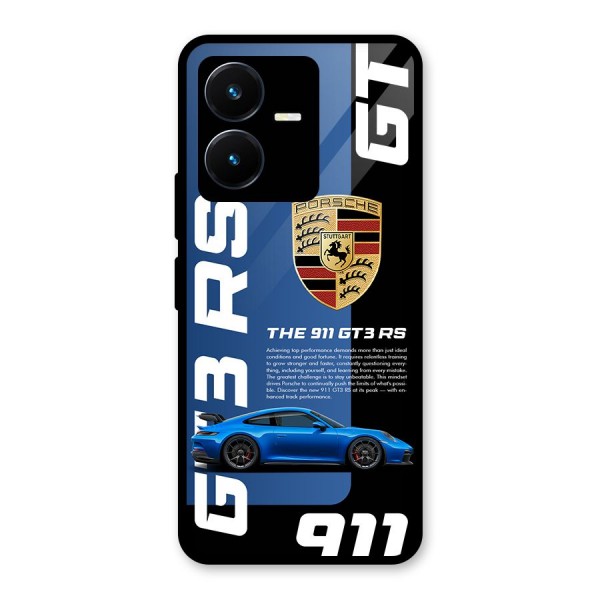 Hyper Car Glass Back Case for Vivo Y22