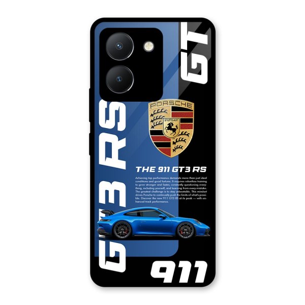 Hyper Car Glass Back Case for Vivo Y36