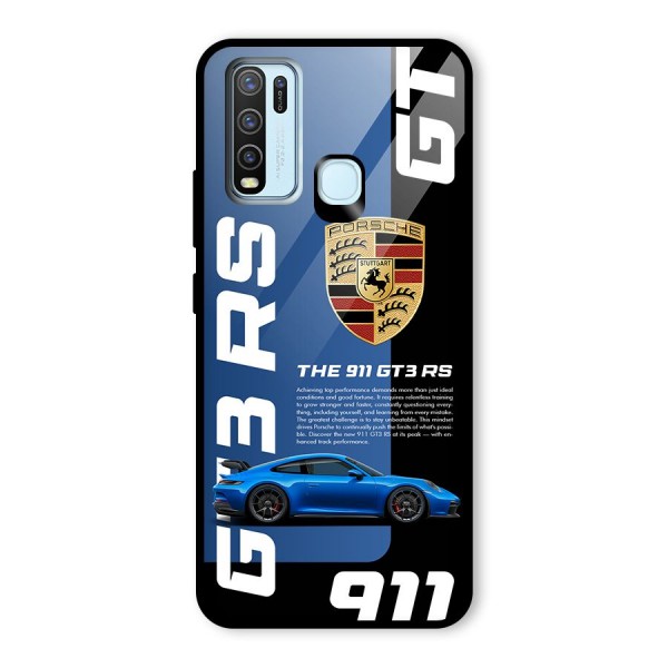 Hyper Car Glass Back Case for Vivo Y50